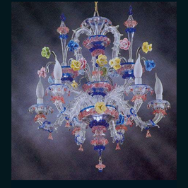 Flower Chic carezzonico Murano glass chandelier