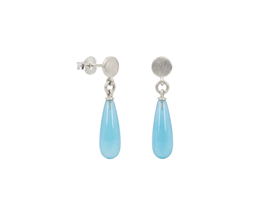 Chalcedon Ohrringe Seablue - 925 Sterling Silber