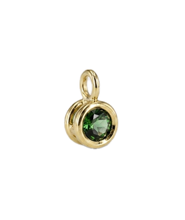 Eleganter Anhänger aus 750er Gelbgold mit grünem Turmalin