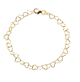 Herzchen-Armband silbervergoldet