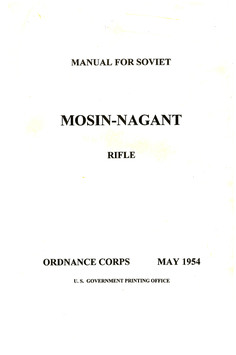 Libretto struzioni d'uso, Manuale Tecnico MOSIN Nagant (sp.s.)