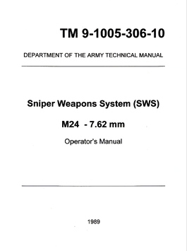 M24 - Libretto istruzioni d'uso, Manuale Tecnico 7.62 mm (sp.s.)