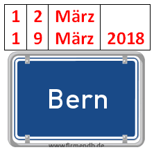 ABEND-PROGRAMM, BERN, 12. + 19. MÄRZ 2018