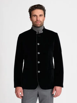 Jacke Samt - schwarz