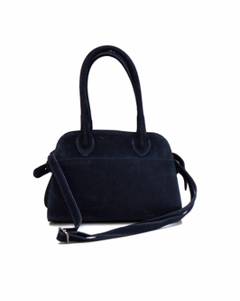 Trapeztasche Leder klein schwarz