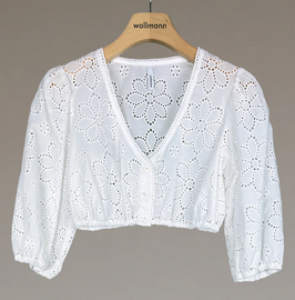 Dirndlbluse Lochstickerei