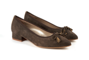 Schuhe flach Leder