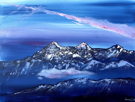 Eiger, Mönch und Jungfrau, Abendstimmung