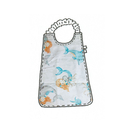 Bavoir élastique Sirène azur - personnalisable