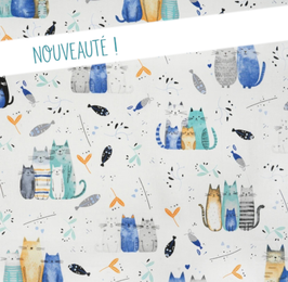 Kit maternelle Chats bleus - personnalisable