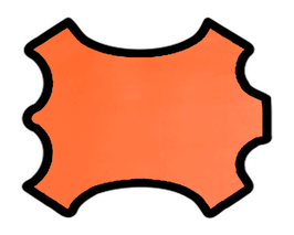 Peau d'agneau nappa mandarine
