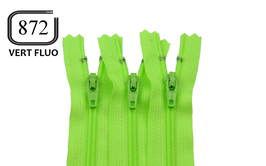 Fermeture éclair YKK vert fluo en nylon non séparable