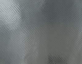 Coupon de cuir de chèvre argent miroir imprimé lézard