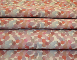 Morceau de cuir de veau suède rose pâle imprimé ballons