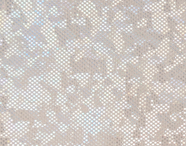 Coupon de cuir d'agneau argent imprimé motif holographique