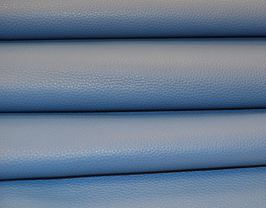 Demi peau de vachette grainée bleu orage