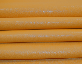 Demi peau de vachette grainée jaune moutarde