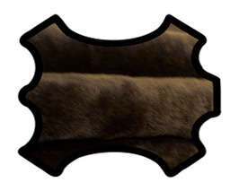 Peau d'agneau lainé double face marron fauve