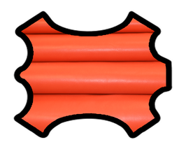 Peau d'agneau nappa orange flamme