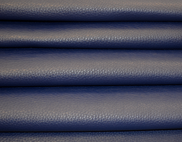 Demi peau de vachette grainée bleu de Prusse