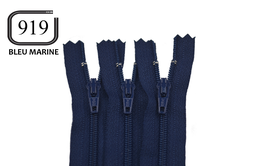 Fermeture éclair YKK bleu marine en nylon non séparable