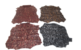 Lot de 4 peaux d'agneau velours fantaisie