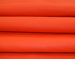 Demi peau de vachette grainée rouge