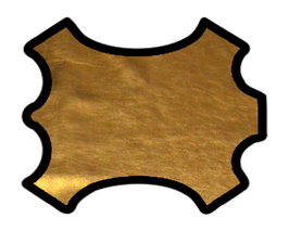 Demi peau de vachette doré antique métallisé