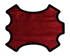 Peau d'agneau velours rouge métallisé