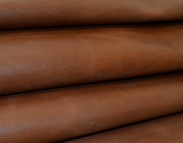 Demi peau de vachette marron vintage