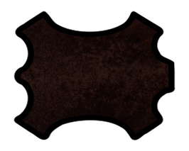 Peau d'agneau lainé double face chocolat