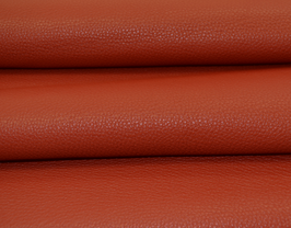 Demi peau de veau grainé rouge carmin