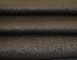 Morceau de cuir de veau grainé noir