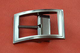 Boucle de ceinture double argent sombre à griffes 35mm