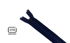 Fermeture éclair YKK vislon bleu nuit en plastique séparable