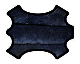 Peau d'agneau lainé double face bleu marine