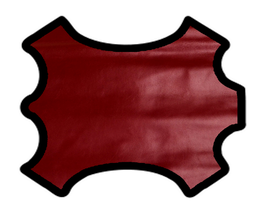 Peau de chèvre rouge carmin brillant