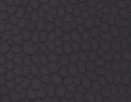 Coupon de cuir de vachette noir imprimé gros grains