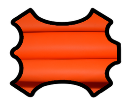 Peau d'agneau orange fluo