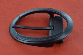 Boucle de ceinture ovale noire à griffes 35mm