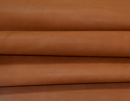 Demi peau de vachette tannage végétal cognac