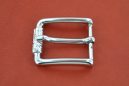 Boucle de ceinture argentée à ardillon motif 35 mm