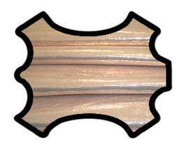 Peau de chèvre nude métallisé texturé