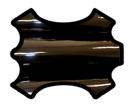 Peau de chèvre vernis noir