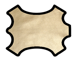 Peau de chèvre chagrin doré clair métallisé