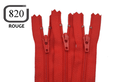 Fermeture éclair YKK rouge en nylon non séparable