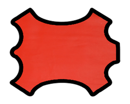 Peau d'agneau rouge corail