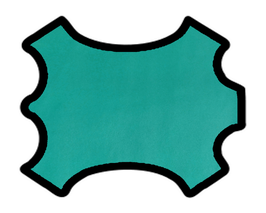 Peau de chèvre bleu turquoise