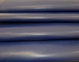 Demi peau de veau grainé bleu indigo