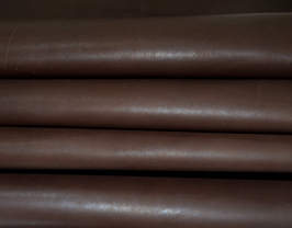 Demi peau de vachette tannage végétal châtaigne